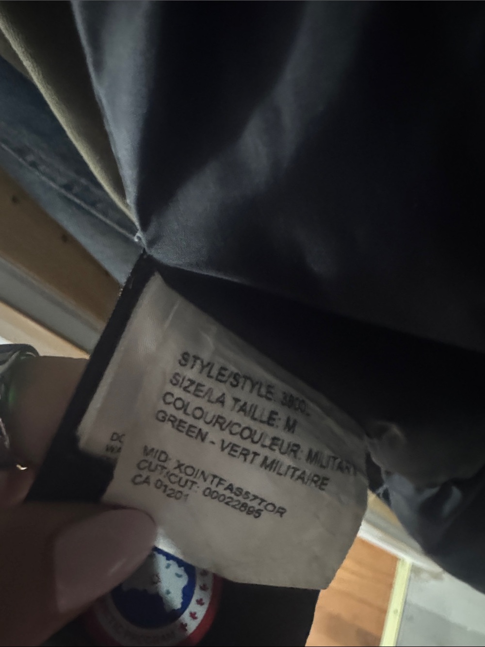 Canada Goose Olive Green Down Jacket with Hood - Picture 8 of 8